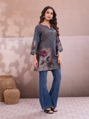 Floral Printed V-Neck Kurti