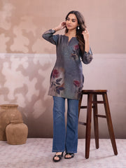 Floral Printed V-Neck Kurti