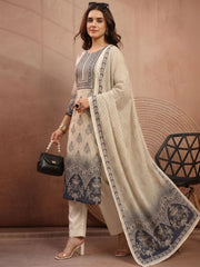 Women Ethnic Motifs Printed Regular Pure Cotton Kurta with Trousers & With Dupatta
