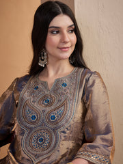 Women Embroidered Yoke Design Top With Palazzos Co-Ords