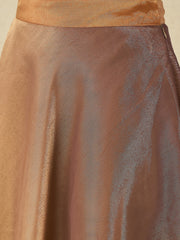 Floral Thread Work Top With Skirt Co-Ords