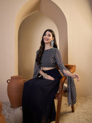 Women Ethnic Motifs Printed Top with Skirt