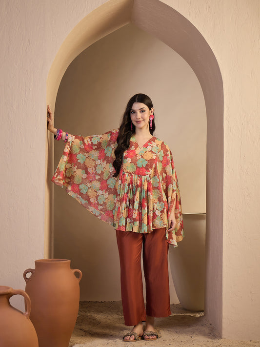 Printed Tunic With Palazzos Co-Ords