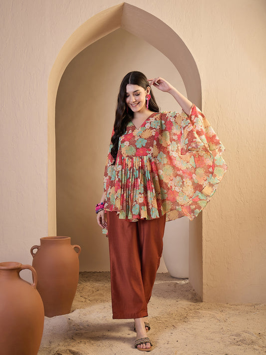 Printed Tunic With Palazzos Co-Ords