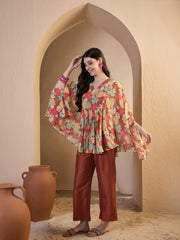 Printed Tunic With Palazzos Co-Ords