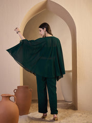 Embroidered Shoulder Straps Top & Trousers Co-Ords