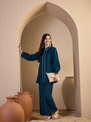 Mandarin Collar Top & Palazzos Co-Ords