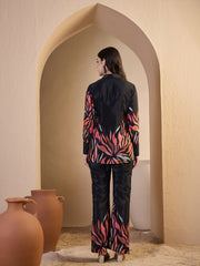 Printed Shirt Collar Neck Shirt With Trousers Co-Ords