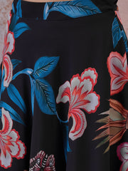 Floral Printed Top with Skirt