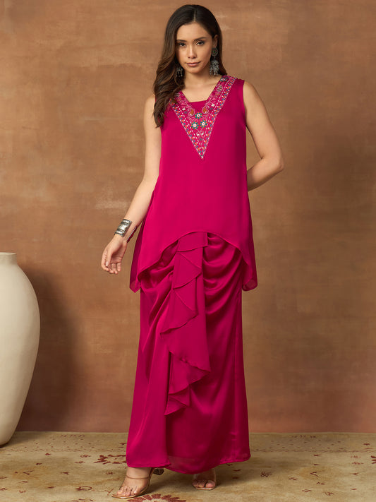 Embroidered Tunic with Palazzos