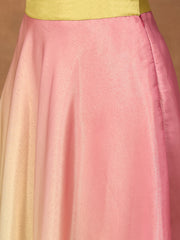 Romantic Florals Organza Top with Skirt