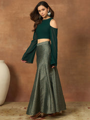 Embellished Top with Skirt