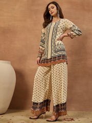 Silk Printed Tunic with Palazzos