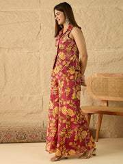 Floral Printed Top with Palazzos
