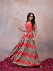 Embroidered Top with Skirt