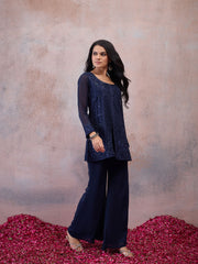 Floral Embellished Tunic with Palazzos