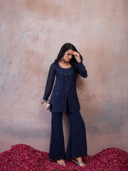 Floral Embellished Tunic with Palazzos