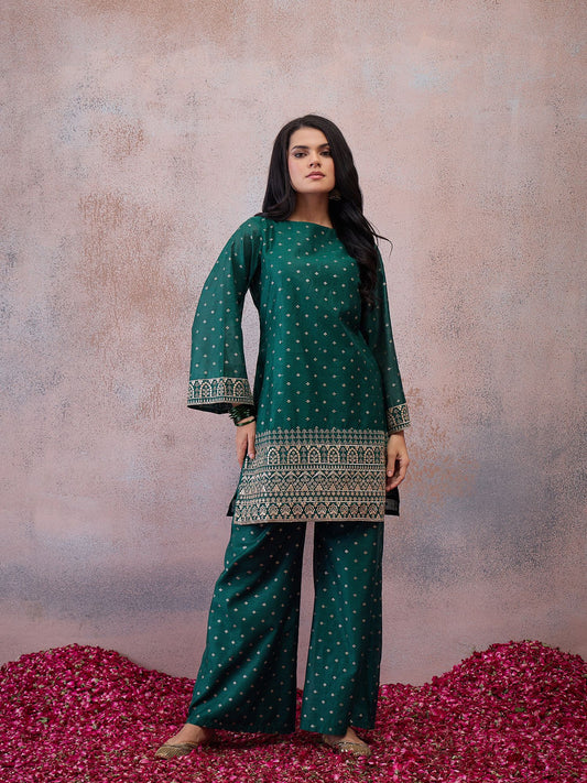 Chanderi Printed Tunic with Palazzos