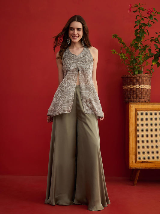 Printed Top with Palazzos