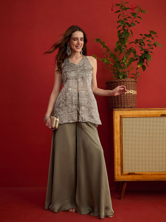 Printed Top with Palazzos