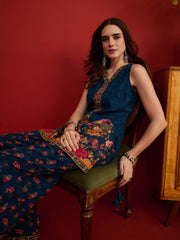 Floral Printed Top with Palazzos