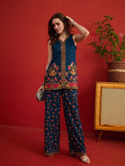 Floral Printed Top with Palazzos
