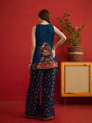 Floral Printed Top with Palazzos