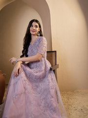 Ethnic Motifs Embroidered Flared Ethnic Dress