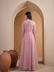 Women Floral Thread Embroidered Ethnic Dress