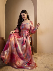 Printed Gown Maxi Ethnic Dresses