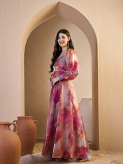 Printed Gown Maxi Ethnic Dresses