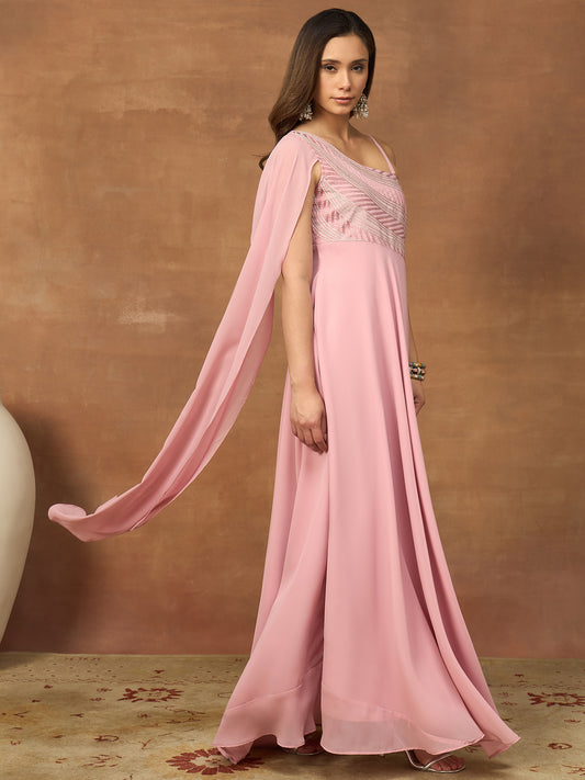 Embellished One Shoulder Gown Ethnic Dresses