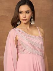 Embellished One Shoulder Gown Ethnic Dresses
