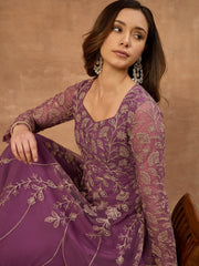 Embroidered Sweetheart Neck Gown Maxi Dress