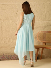 Embellished Round Neck A-Line Ethnic Dresses