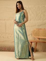 Square Neck Maxi Ethnic Dresses