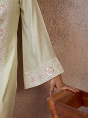 Embroidered Square Neck Maxi Ethnic Dresses