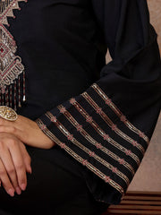 Embroidered V-Neck Kaftan Ethnic Dresses