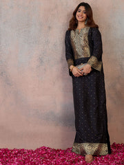 Printed V-Neck Maxi Dress