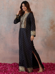 Printed V-Neck Maxi Dress