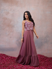 Embroidered Shoulder Straps A-Line Ethnic Dresses