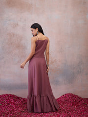 Embroidered Shoulder Straps A-Line Ethnic Dresses