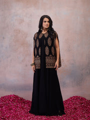 Shoulder Straps Maxi Dress With Jacket