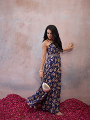 Printed One Shoulder Maxi Dress