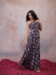 Printed One Shoulder Maxi Dress
