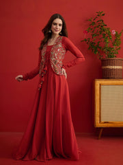 Embroidered Square Neck Maxi Dress