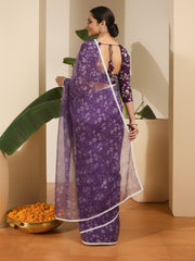 Floral Organza Saree