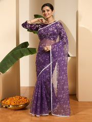Floral Organza Saree