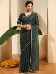 Ethnic Motifs Organza Saree