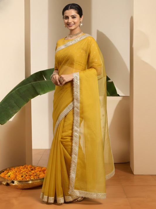 Embellished Organza Saree